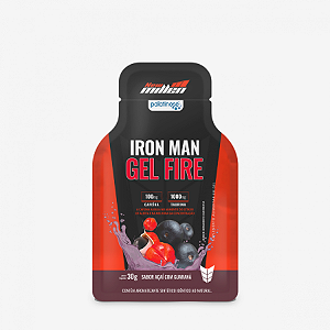 Iron man gel fire cafeina guarana com acai 1 sache new millen