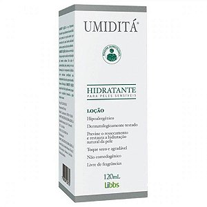 Locao hidratante umidita para peles sensiveis com 120ml