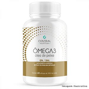 Omega 3 1000mg oleo de peixe 60 caps - central nutrition