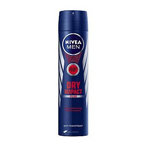 Kit desodorante aerosol nivea men dry impact com 2 unidades