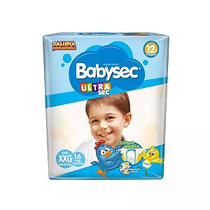 Fralda babysec galinha pintadinha ultra jumbo xgg 16 unidades