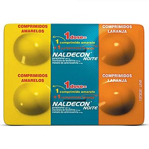 Naldecon noite com 4 comprimidos