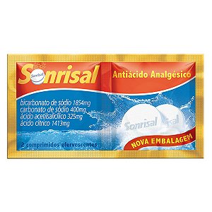 Sonrisal tradicional com 2 comprimidos efervescentes