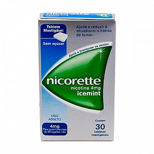 Nicorette 4mg com 30 tabletes mint/icemint