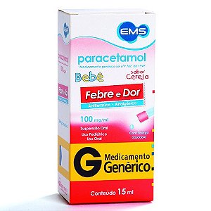 Paracetamol bebe gotas sabor cereja 100mg/ml 15ml