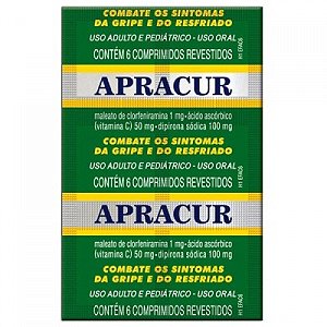 Apracur com 6 comprimidos