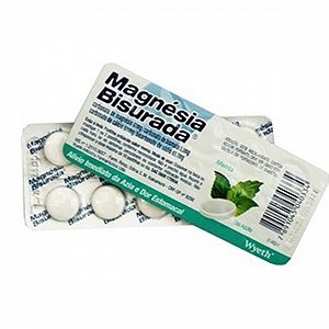 Magnesia bisurada sabor menta com 10 pastilhas