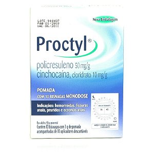 Proctyl pomada 30g + 10  aplicadores