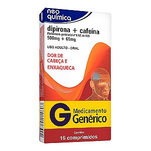 Dipirona sodica + cafeina 500/65mg 16 comprimidos