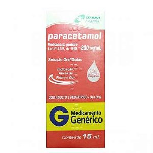 Paracen 200mg  frasco gotejador com 15ml de solucao de uso oral