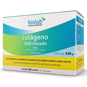 Colageno hidrolisado biolab caixa 30 saches 11g