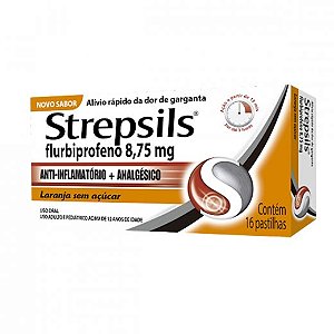 Strepsils 8,75mg sabor laranja 16 pastilhas