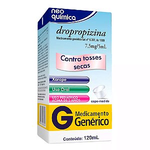 Dropropizina 1,5mg xarope infantil 120ml