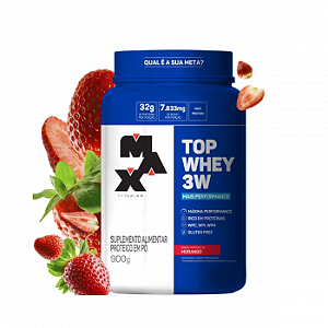 TOP WHEY 3W +PERFORMANCE 900G MORANGO