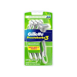 APARELHO BARBEAR PRESTOBARBA 3 SENSITIVE L4P3