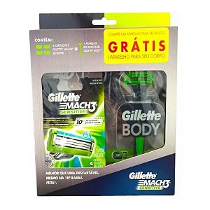 CARGA GILLETTE MACH 3 SENSIT 4UN + APAR BAR   D