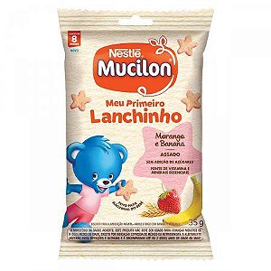 Snack Mucilon Meu Primeiro Lanchinho Sabor Morango e Banana 35g
