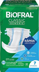 BIOFRAL CLASSIC GENERIC FRALDA ADULTA EG COM 7 UNIDADES