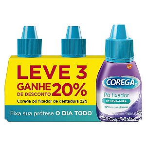 Kit Corega Pó Leve 3 unidade com 22g