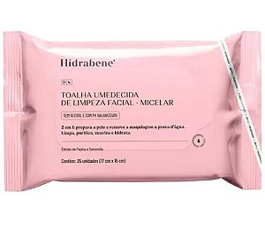 Hidrabene Toalha Umed. Facial Micelar C/25un