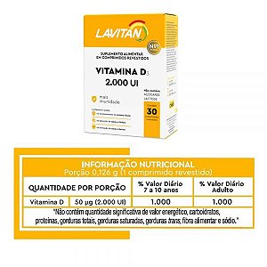 Vitamina D3 2.000 Ui C/30 Comp Rev