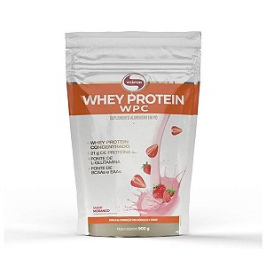 WHEY PROTEIN WPC REFIL 900G MORANGO