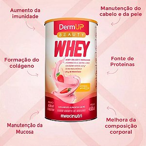 WHEY DERMUP BEAUTY IOGURTE DE MORANGO 450G