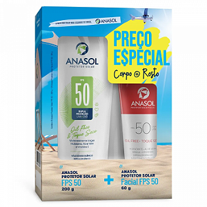 ANASOL PROT.SOLAR KIT OIL FREE E TOQUE SECO FPS50 200G+60G