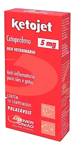 Ketojet Cetoprofeno Cães e Gatos 10 comprimidos