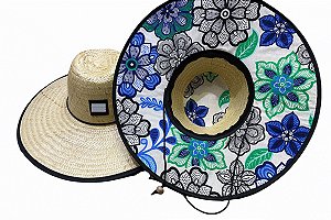 Chapéu de Palha Estampado Floral - FVSfavelavenceustore