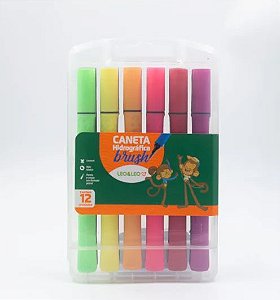 BRUSH PEN HIDROGRÁFICA 12 CORES