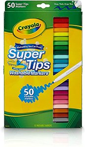 CANETINHAS/BRUSH PEN LAVAVEIS SUPER TIPS CRAYOLA - 50 CORES