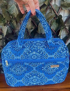 Necessaire Azul Real Com Alças