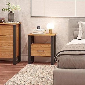 MESA DE CABECEIRA INDUSTRIAL 1 GAVETA