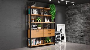 ESTANTE 2 TORRES + BASCULANTE + GAVETEIRO