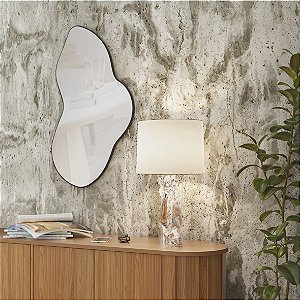 PAINEL DECORATIVO ORGANICO 90CM PRETO FOSCO/ ESPELHO - ES20