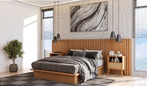 CAMA KING CASAL 201CM - OFF WHITE OU FREIJÓ