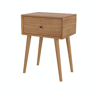 MESA CABECEIRA CHANFRADA C/ 01 GAVETA - FREIJO