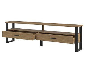 RACK INDUSTRIAL 220CM C/ 2 GAVETAS - FREIJO/PRETO FOSCO