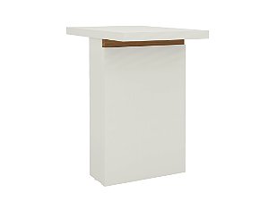 Canto mesa de escritório tamburato c/ negativo montagem dir/esq - off white/feijó - dalla costa