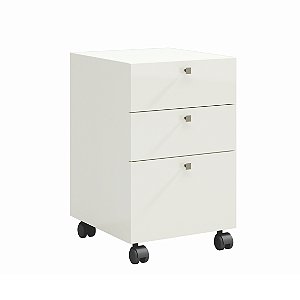 Gaveteiro c/ rodízios – off white - dalla costa