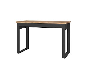 Escrivaninha Industrial 118cm c/ 1 gaveta – freijó/preto fosco ou off white/freijó - dalla costa