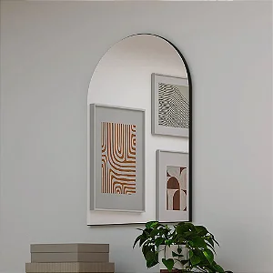 Painel decorativo orgânico 60cm (espelho) – preto fosco - dalla costa