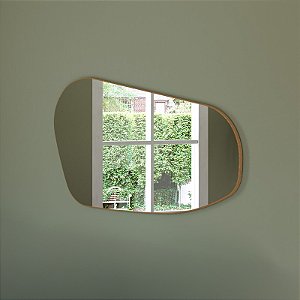 Painel decorativo orgânico (espelho) – freijó - dalla costa