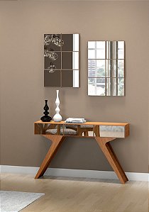 Painel Decorativo 3D quadriculado (espelhado) - freijó - dalla costa