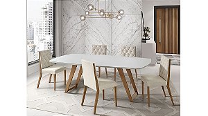MH-5341 – Mesa de Jantar com Tampo em Vidro ou Laminado - herval