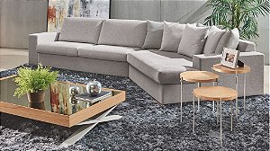 Estofado Sofá Modular MH-4163 - herval - 3 lugares com 2 braços de 22cm - tecido B1-C-K