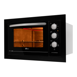 FORNO ELETRICO DE EMBUTIR FISCHER FIT LINE 48L PRETO 220V