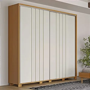 roupeiro 227cm com 2 portas - com e sem espelho - pradel dalla costa