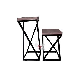 Aparador X – Estrutura Tubo 20x20 com Tampo MDF 15mm